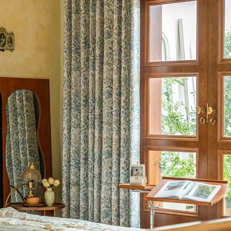 Американские занавески в сельском ретро-стиле для гостиной хлопковые