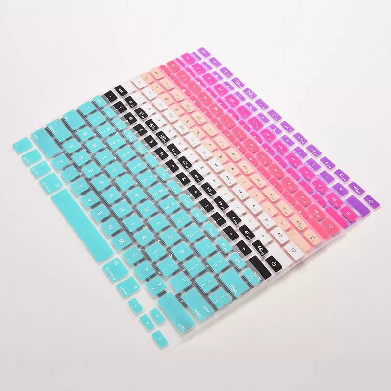 

Candy Colors Silicone Keyboard Cover Sticker For Macbook Air 13 Pro 13 15 17 Protector Sticker Film