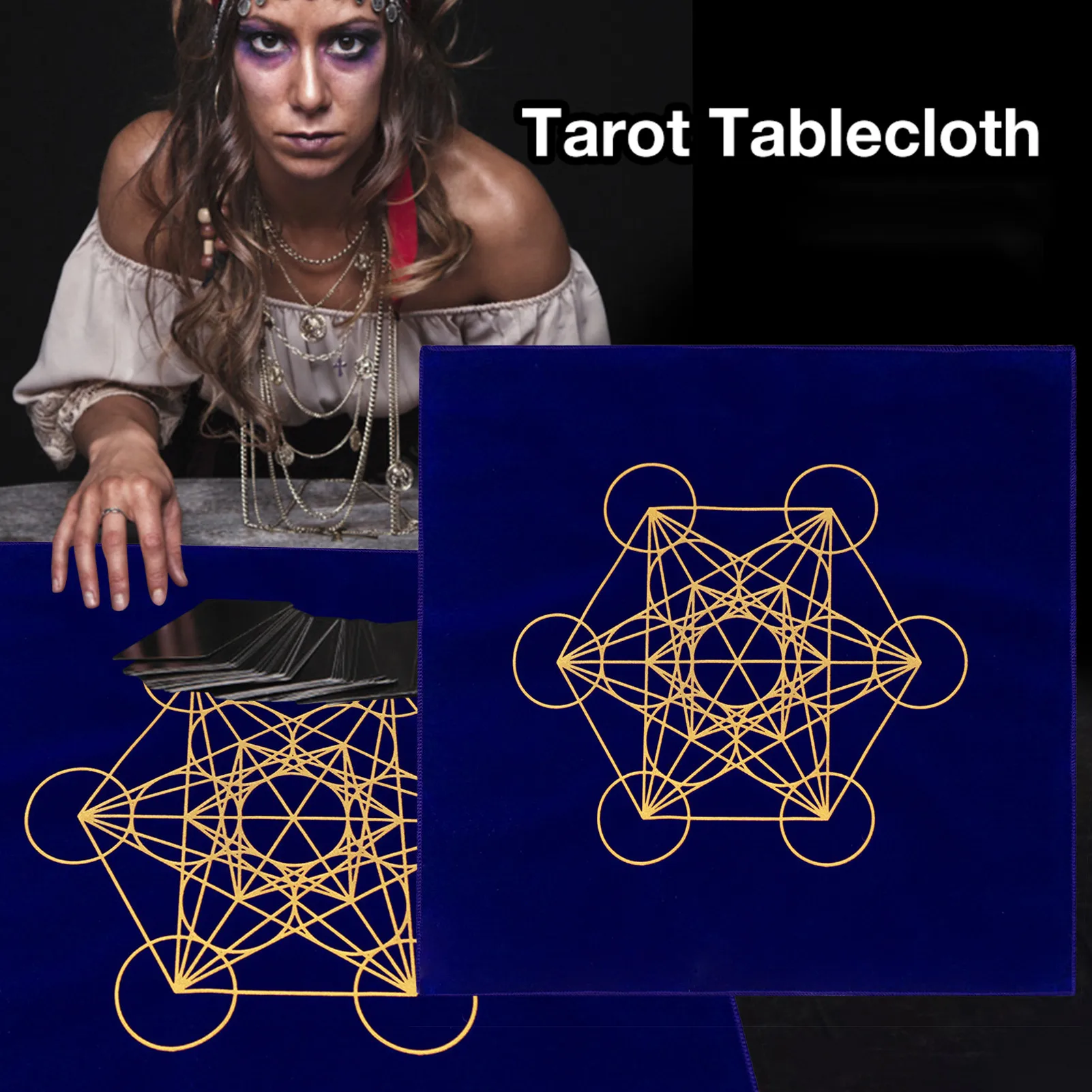 

Altar Tarot Card Cloth Altar Tarot Table Cloth Divination Wicca Velvet Tablecloth With Tarot Cards Bag Pouch Witchcraft Astrolog
