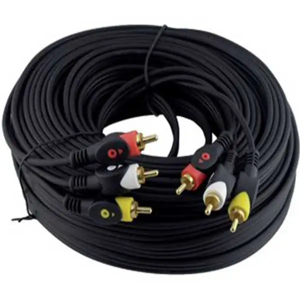 

3 RCA + 3 RCA 20 meters cable 1. KALİTE Jack PC TV adapter Splitter socket headphone plug speaker cable device audio system