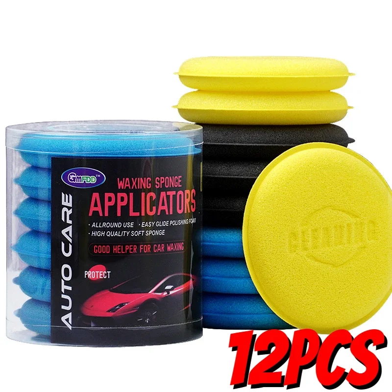 Автомобильная вощеная круглая губка высокой плотности полировальная пена