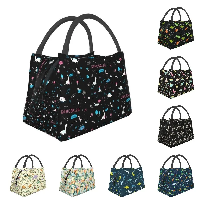 

Изолированная сумка для обеда с динозавром для женщин, герметичный мультяшный термоохладитель для пляжа, кемпинга, путешествий