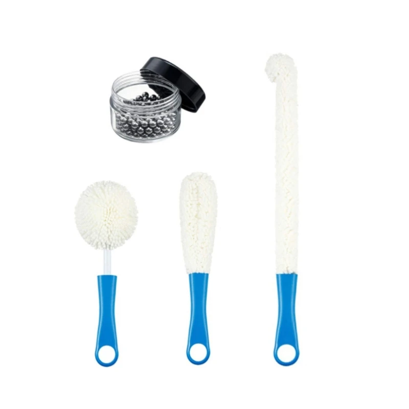 

Щетка для чистки бокалов для вина Набор из 3 кистей с чистящими бусинами диаметром 3 мм для чистящего средства для бокалов для