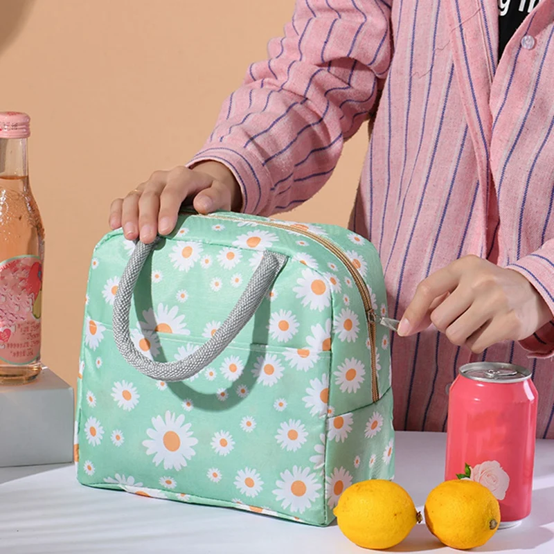 

Portable Lunch Bag New Thermal Insulated Lunch Box Tote Cooler Handbag Bento Pouch Dinner Container School Food Storage Bags