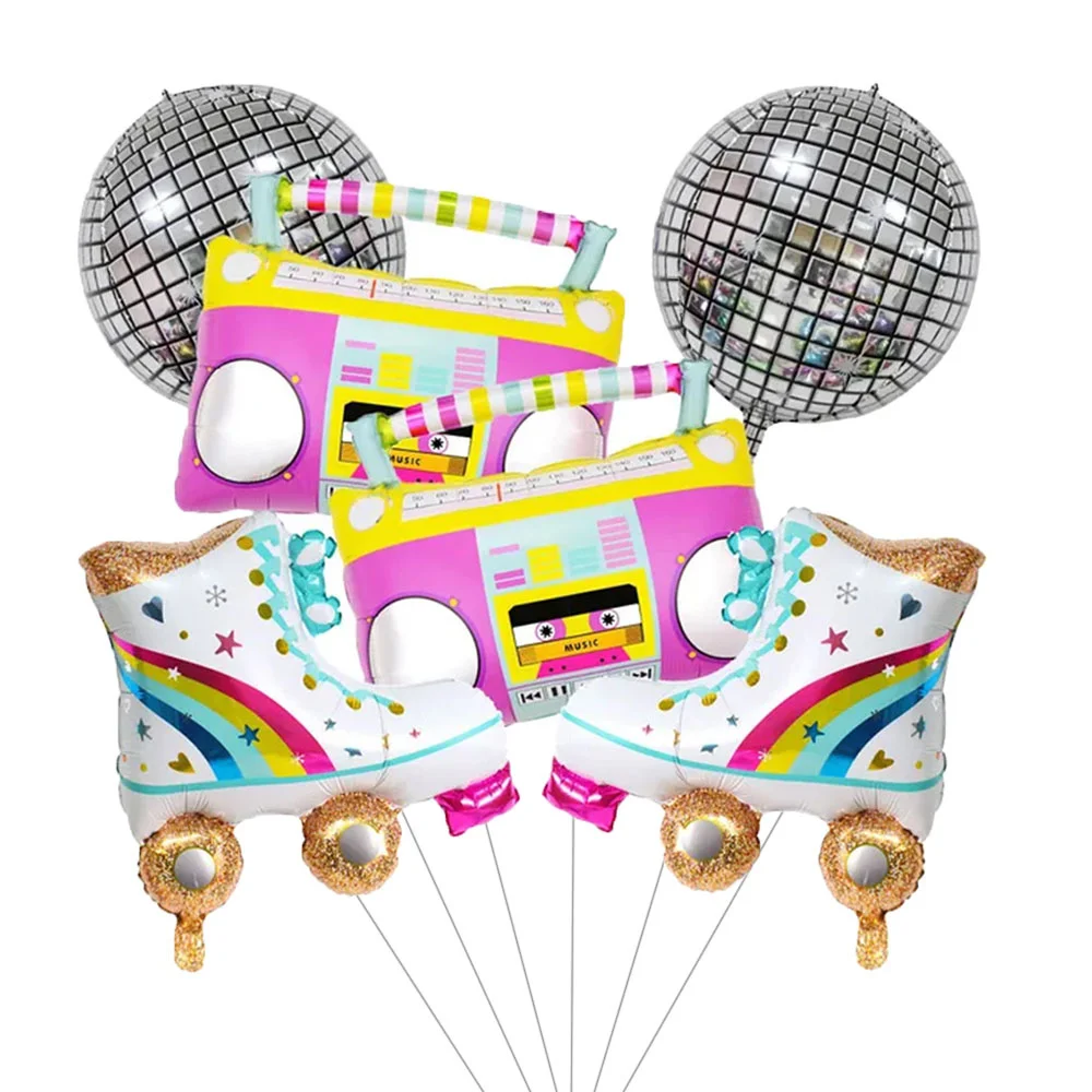 6 шт. фольгированные воздушные шары в стиле ретро