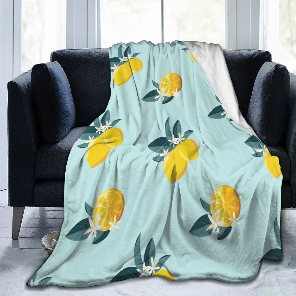

Уникальное одеяло для друзей, Тропическое, летнее, лимонный узор, прочное, супермягкое, удобное для дома, подарочное одеяло