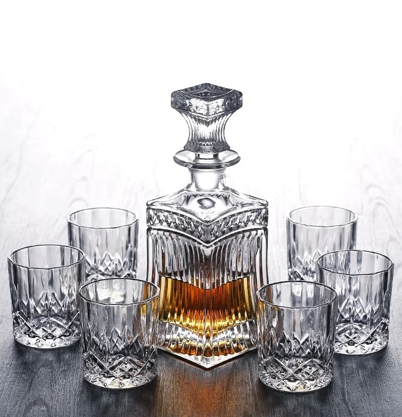 

Russia Vodka Decanter Whiskey Bottle Crystal Glass Wine Beer Containers Glass Bottle Glass Cup Home Bar Tools Decoration