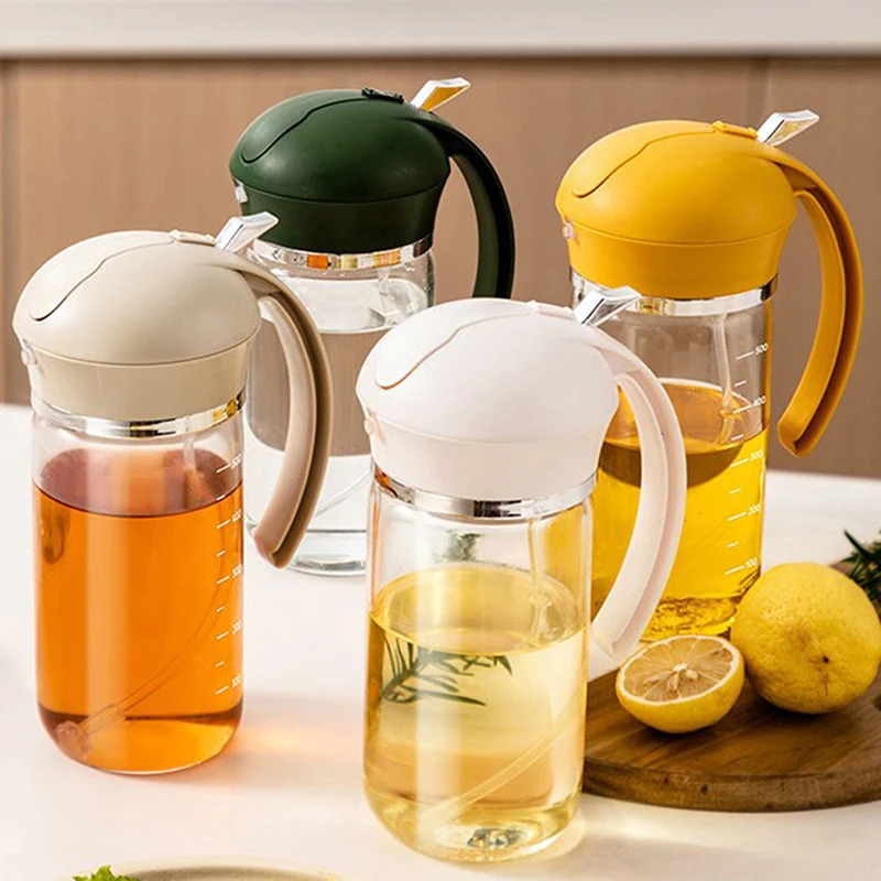 16.9oz Oil Sprayer for Cooking - 2 in 1 Olive Oil Sprayer and Oil Dispenser - 500ml Oil Spray Bottle with Pourer for Cooking