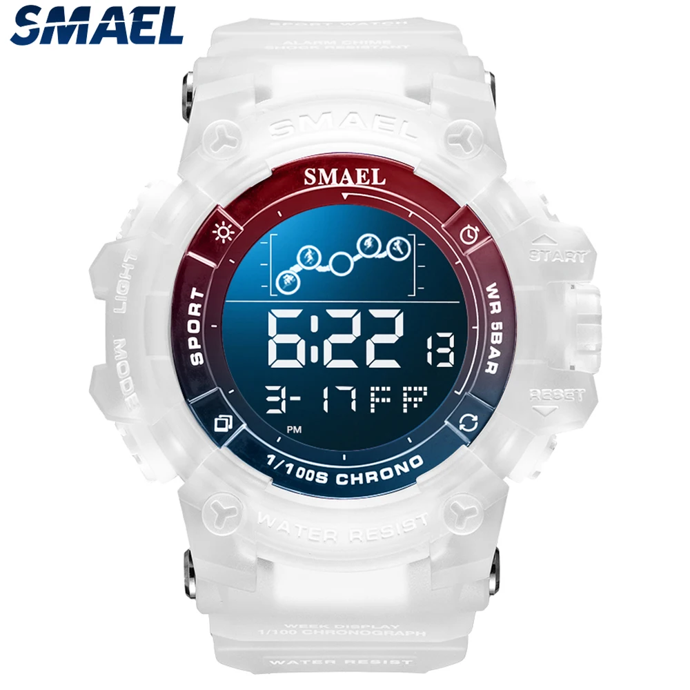 Smael 8082 Многофункциональные Цифровые Часы С Большим Дисплеем Спортивные