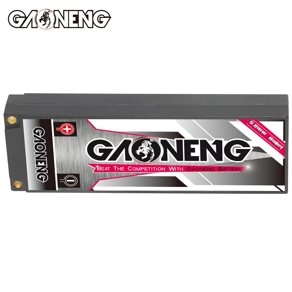 Gaoneng GNB 6500mAh 2S1P 7 6 V 140C Hardcase LCG Ultra 2S 5 0mm Bullet Through HV LiPo Battery XT60 For 1/10 RC Racing Car |