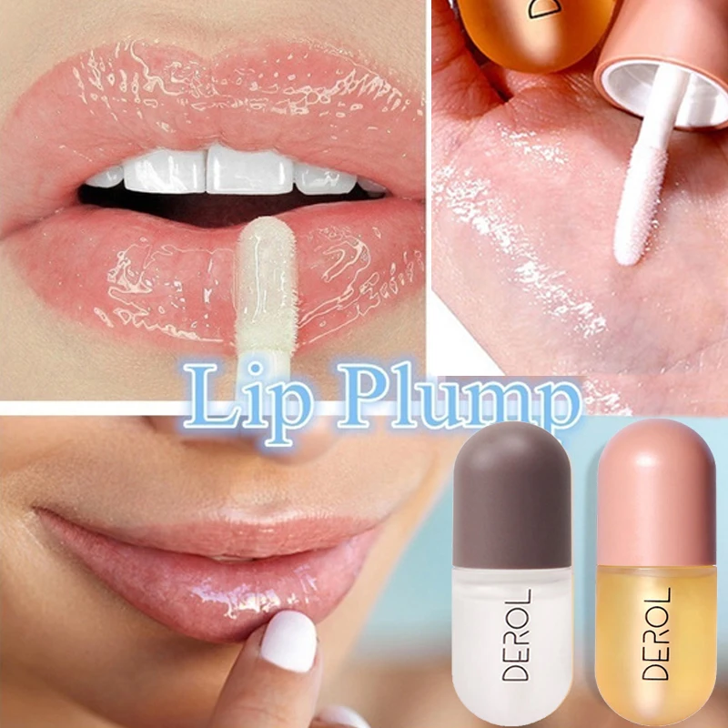 

Ginger Mint Lip Gloss Lips Plumper Enhancer Liquid Lip Plumping Moisturizing Lips Care Nourishing Anti-Drying Glitter Lip Oil