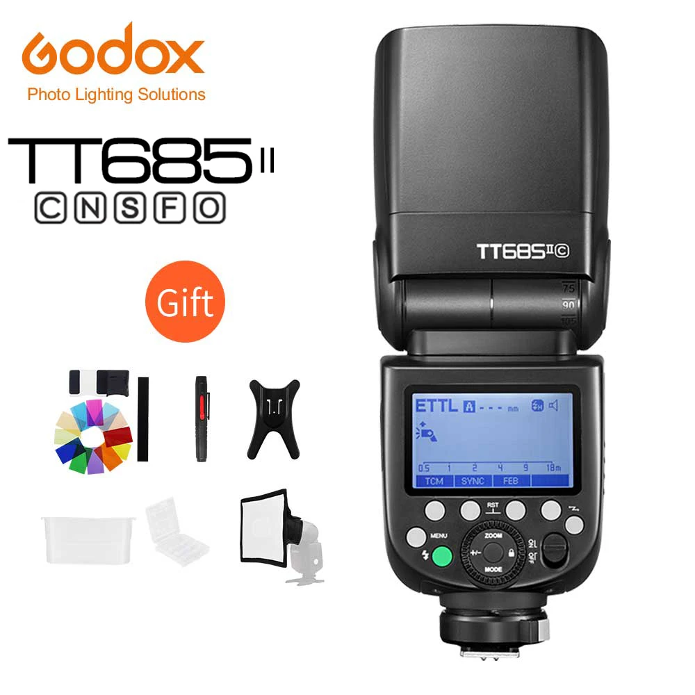 

Godox TT685II TT685IIC TT685IIN TT685IIS TT685IIF TT685O TTL HSS Camera Flash Speedlite For Canon Nikon Sony Fuji Olympus Camera