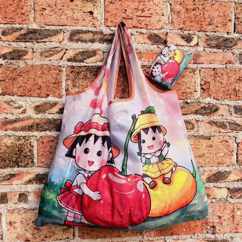 Фото Складная экологичная сумка для покупок Mofusand Chibi Maruko-Chan с мультяшным дизайном, креативная сумка для хранения, подарок для друзей №2