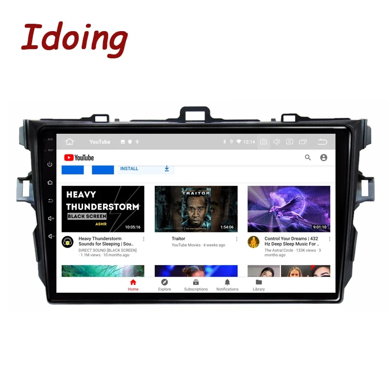 Idoing 9 &quotAndroid автомобильный радиоплеер аудиоплеер для Toyota Corolla 10 E140 E150 2006-2013