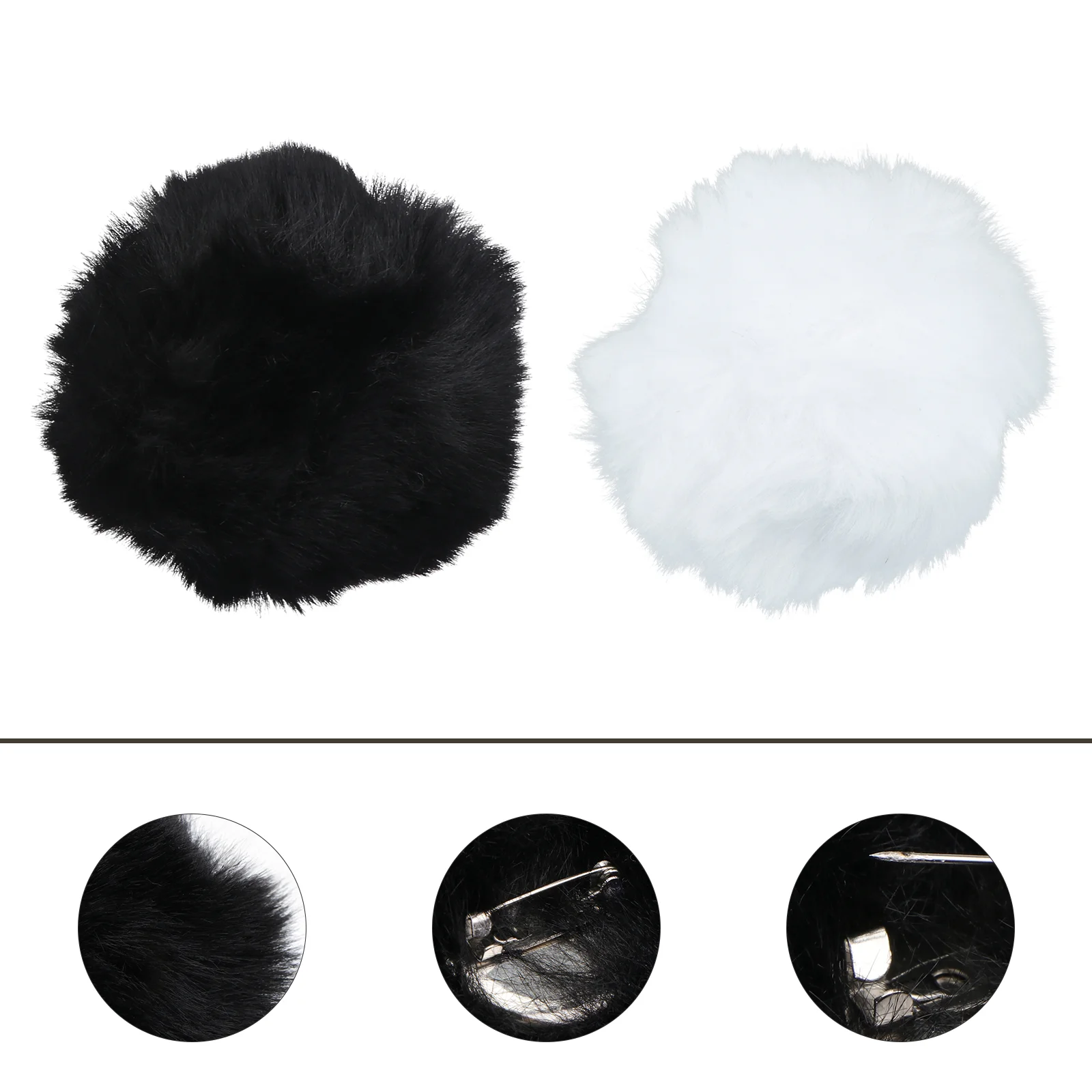 

2 Pcs Rabbit Tail Pompom Earrings Prom Cosplay Prop Performance Plush Ball Child