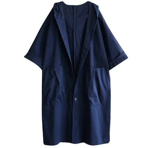 Большой весенне-осенний плащ женский новый корейский свободный универсальный