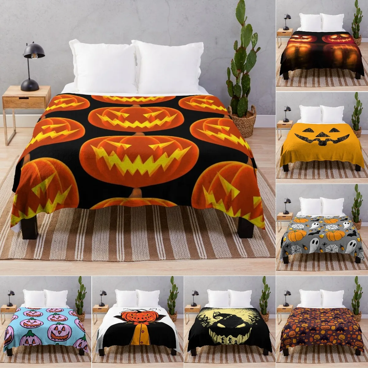 

Pumpkin Blanket Gifts for Women Kids Girls Mom Soft Cozy Lightweight Halloween Fall Harvest Thanksgiving Plush Throw Blankets