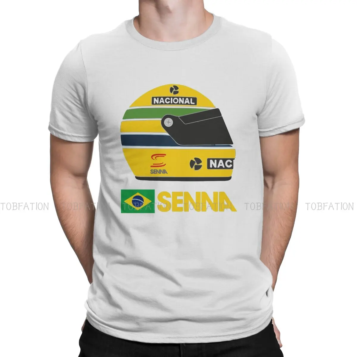 

Nacional Hip Hop TShirt Ayrton Senna F1 Race Raer Style Streetwear Comfortable T Shirt Men Short Sleeve Special Gift Clothes