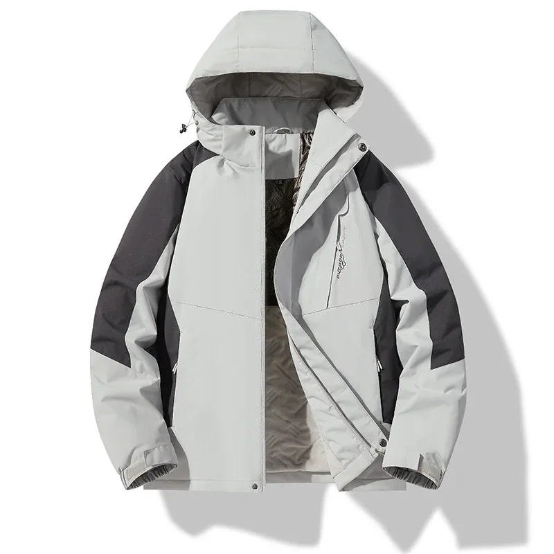 Новинка 2024 мужское утепленное теплое пальто на хлопковой подкладке с вышивкой