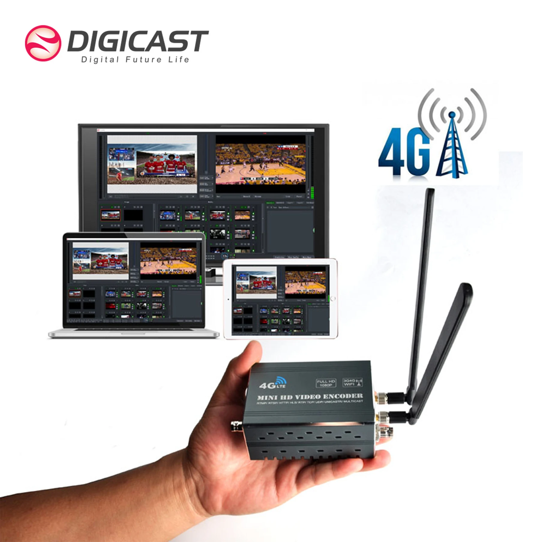 DIGICAST DMB-8900N Высококачественный кодер SRT HLS RTP HD с низкой задержкой для прямой