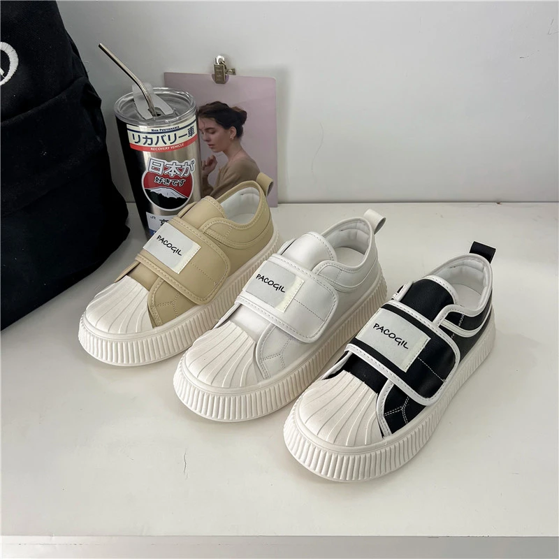Womens Sneakers Summer Shoes Platform Roses 2023 Thick Sole Fashion Casual Rubber Solid Hook & Loop Canvas Fabric Flock Leisure