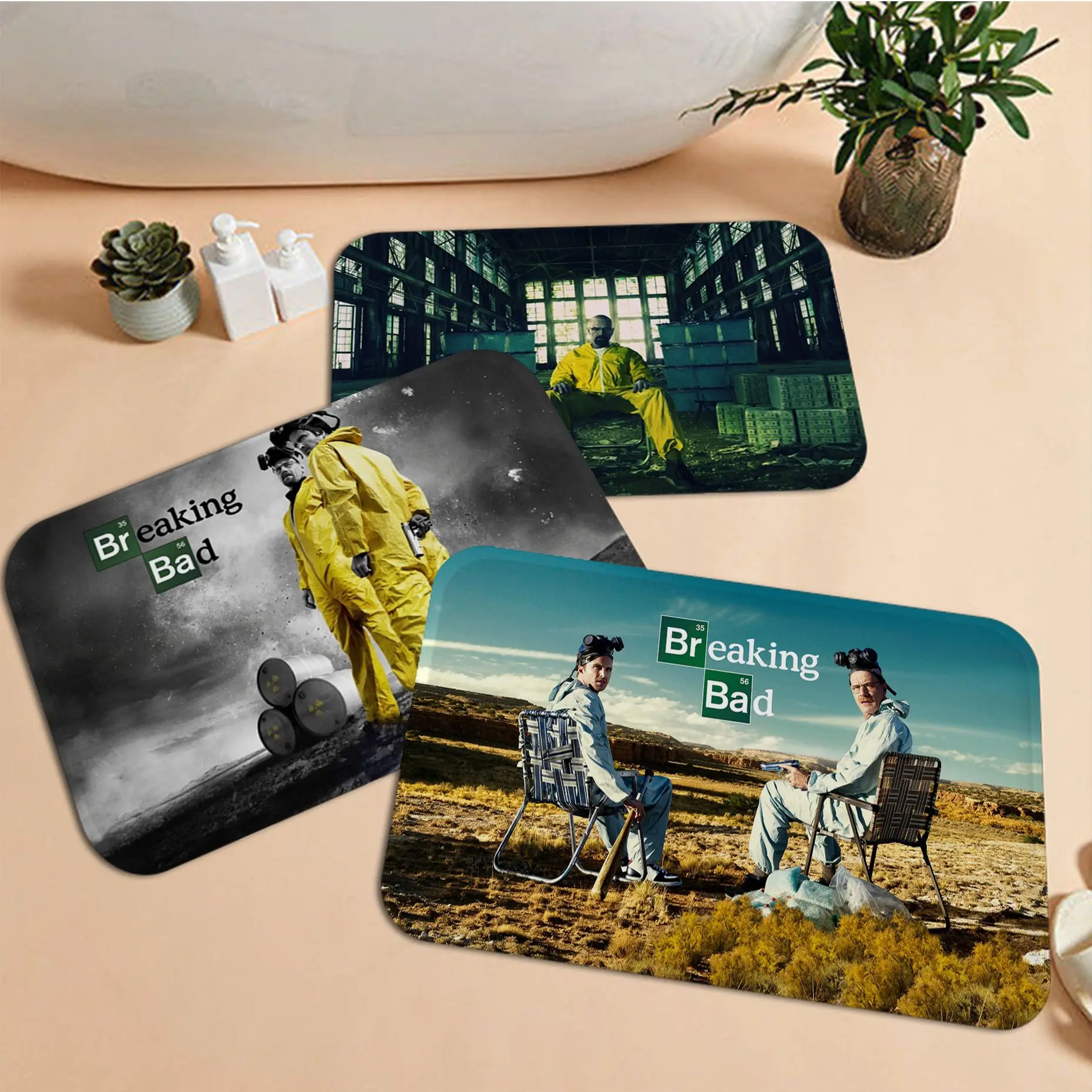 

Breaking Bad Bathroom Mat Retro Multiple Choice Living Room Kitchen Rug Non-Slip Hotel Decor Mat