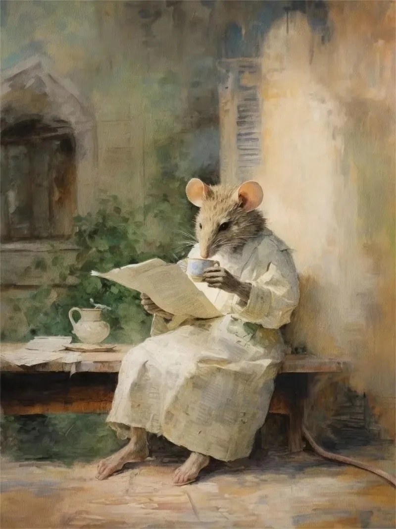 

Художественный плакат "Весенний винтажный деревенский коттедж"