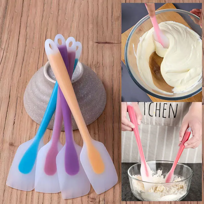 

Silicone Cake Spatula Translucent Cream Scraper Dough Heat-Resistant Kitchen Utensils Baking Brush Tools Cooking Pastry Cutter