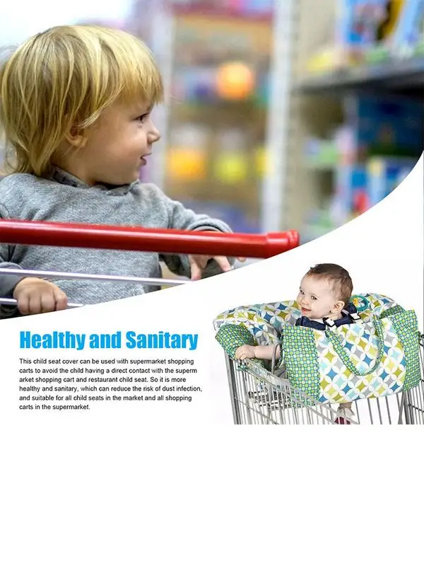 

Grocery Cart Cover For Baby High Chair Cover Grocery Cart Covers With Pocket Design Strap Design Sturdy Self-adhesive Pocket For