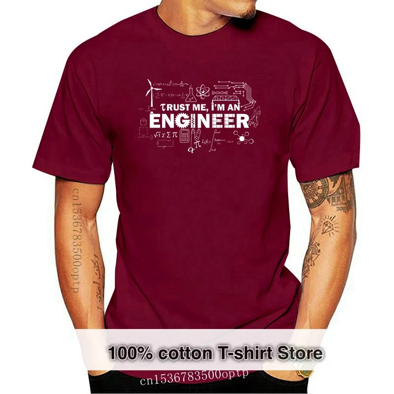 

2019 Мужская футболка, модная новинка, надпись Trust Me, Я инженер, Черная Мужская футболка, размер S-5XL, футболка