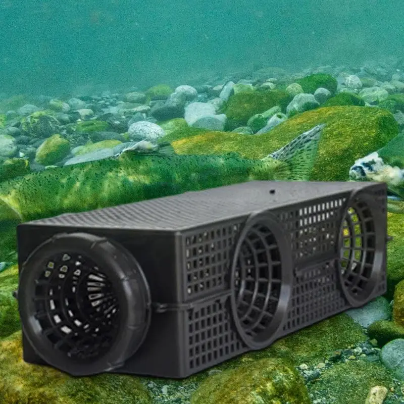 łapkę z 6-otworową prostokątną przynętą na ryby Przenośna klatka kraby Zagęszczone akcesoria wędkarskie do łapania śledzia Raki