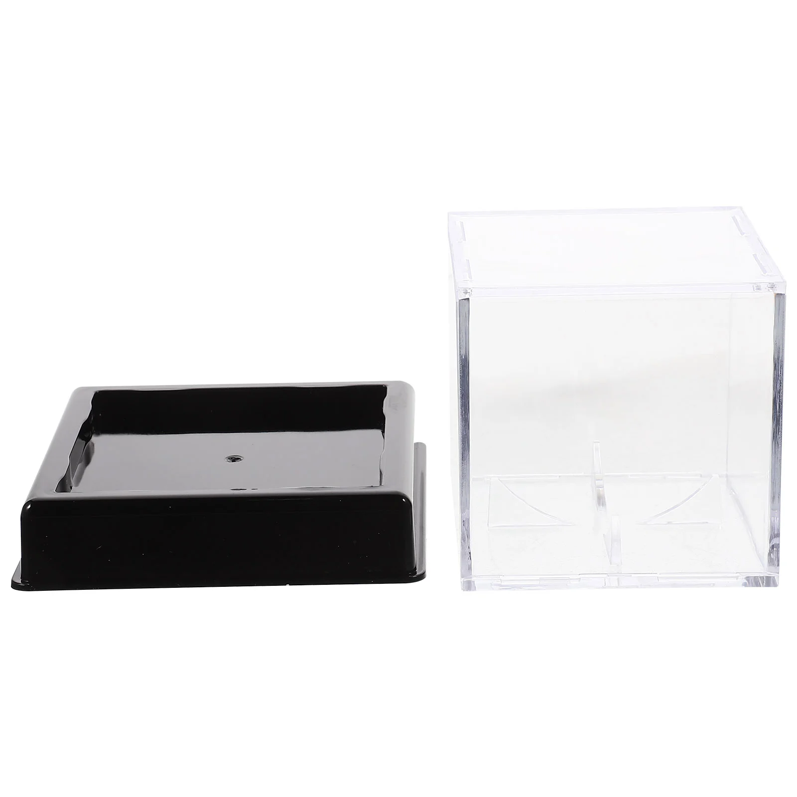 

Soccer Decor Storage Box Acrylic Display Case Transparent Household Golfs Desktop Table Stand