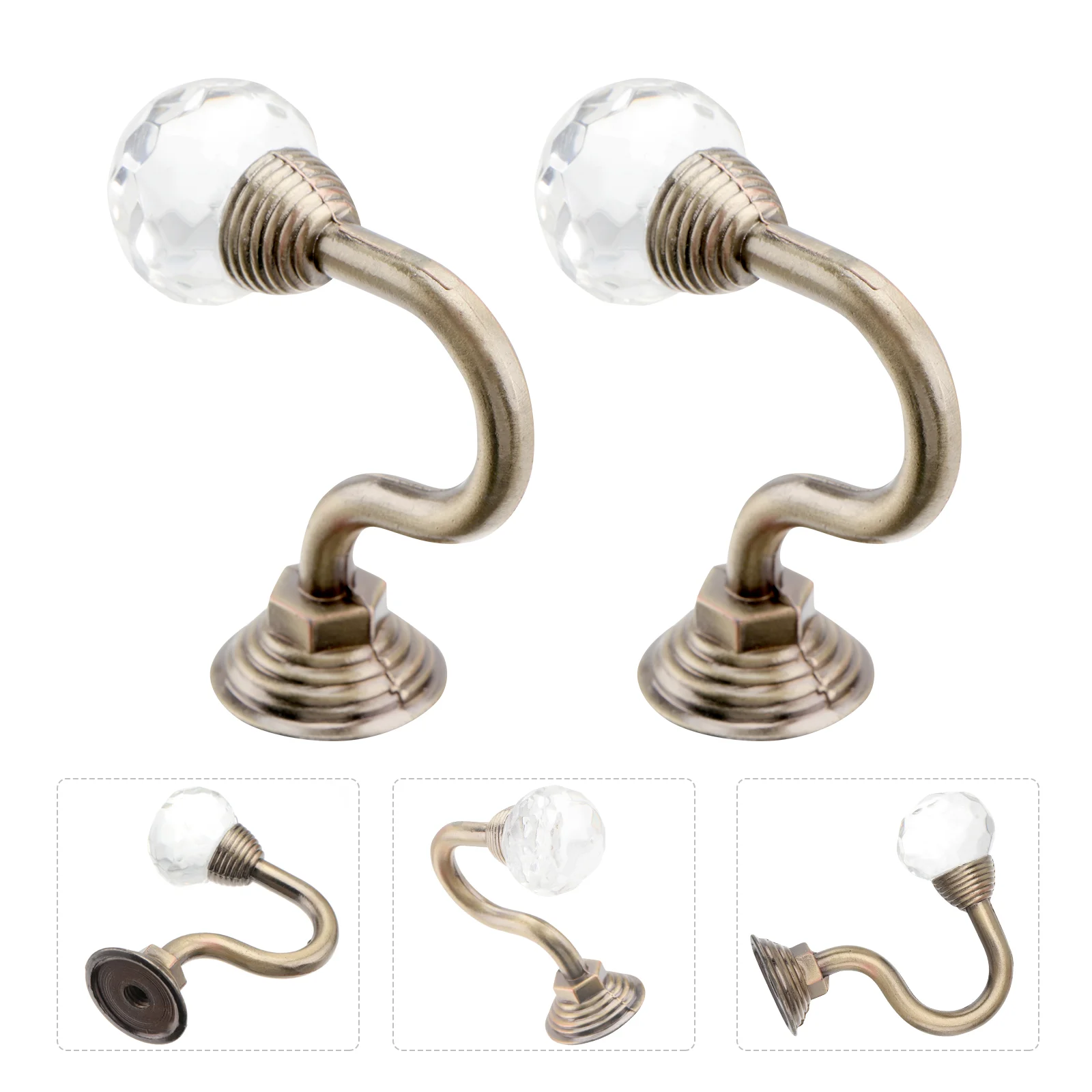 

Curtain Tiebacks Holdback Tassel Crystal Drape Holders Drapery Rope Accessories Tiewall Hook