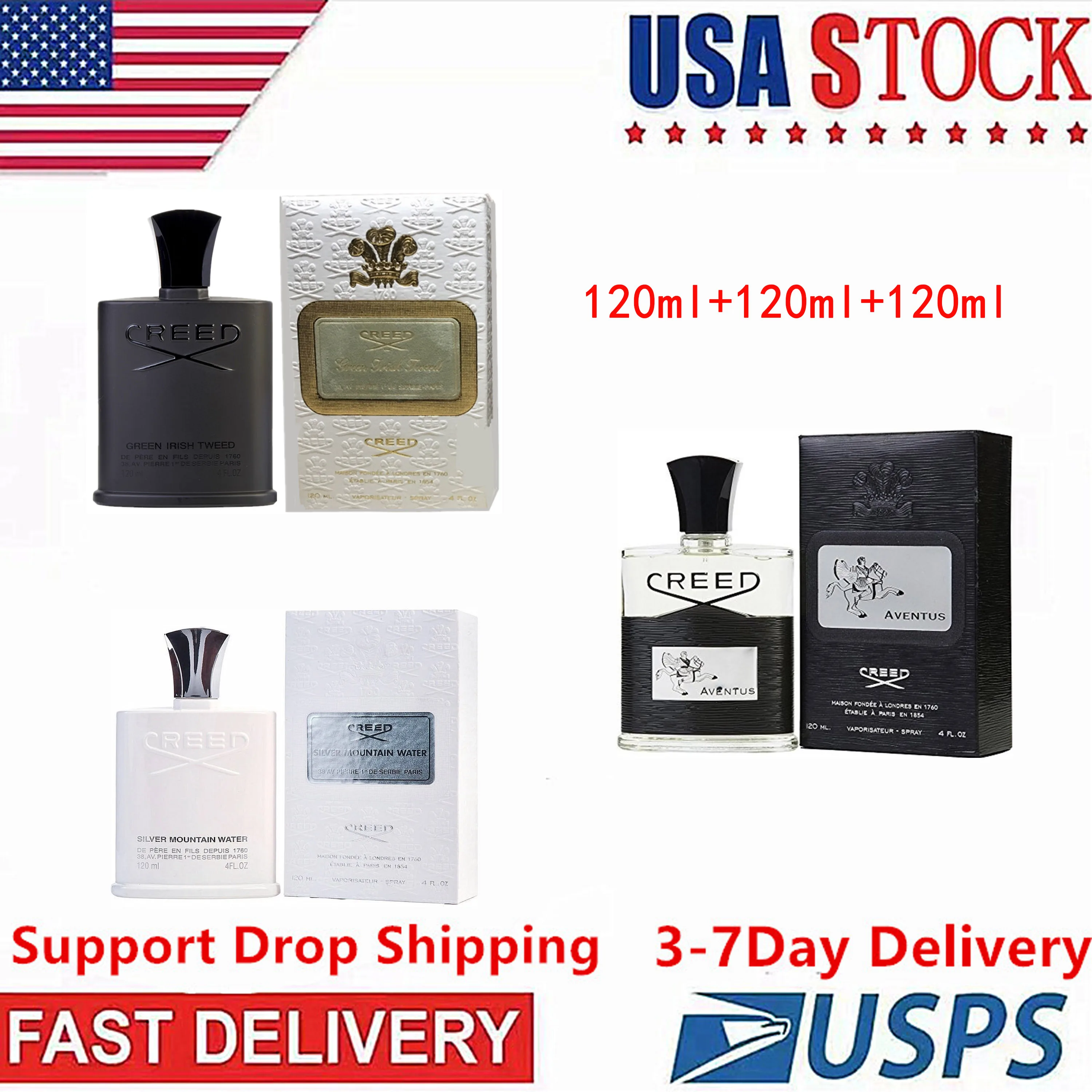 

Free Shipping To The US In 3-7 Days Creed Parfume Three Piece Parfume Set Original Man Parfume Deodor Man Fragranc