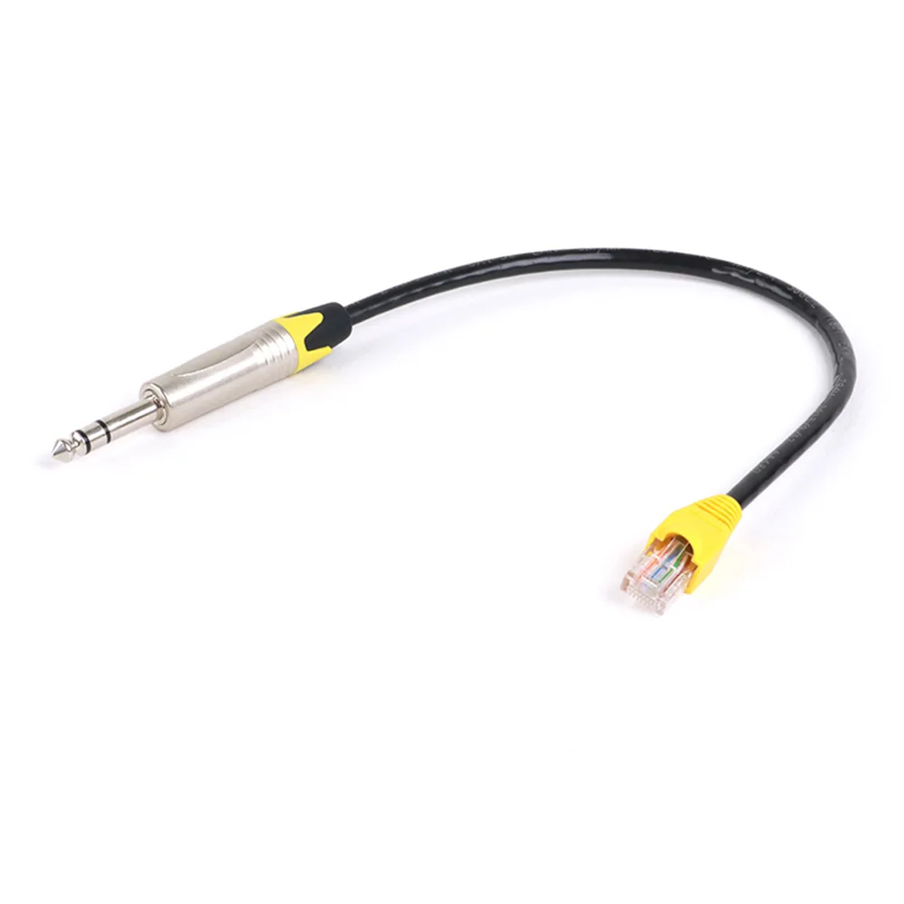 6 35 мм 1/4 дюйма TRS стерео штекер к неэкранированному RJ45 CAT5 & CAT6 Сетевой разъем Ethernet