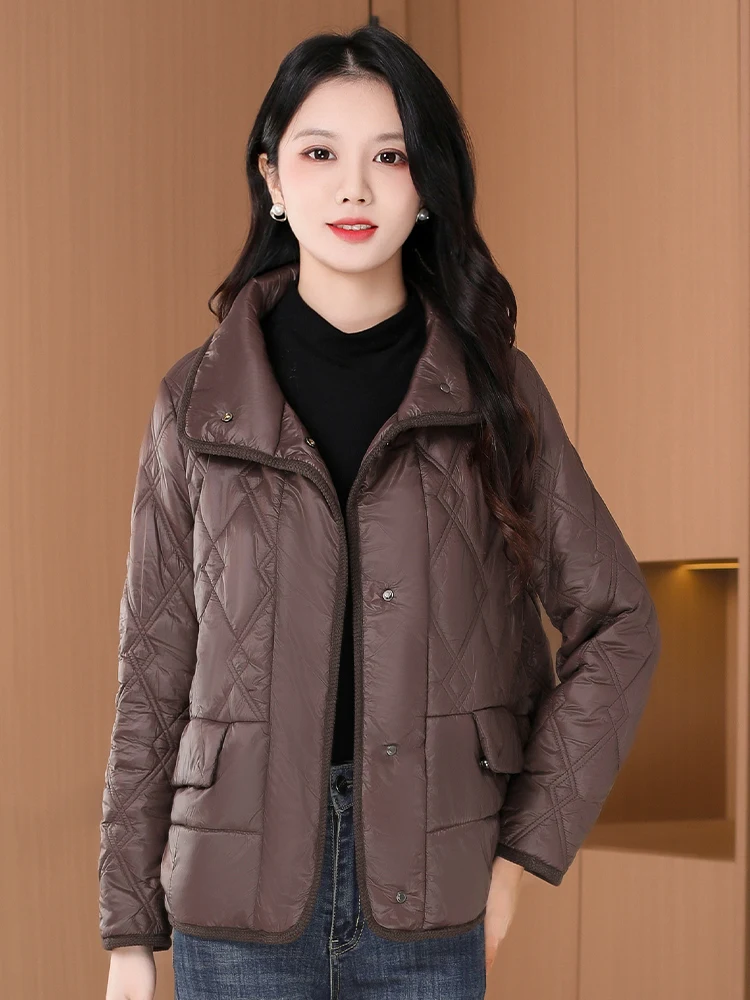 Jiujiang Short Lightweight down Jacket Cotton-padded Clothes Women Autumn and Winter 2024 New Popular Small High-Grade Mom Co...