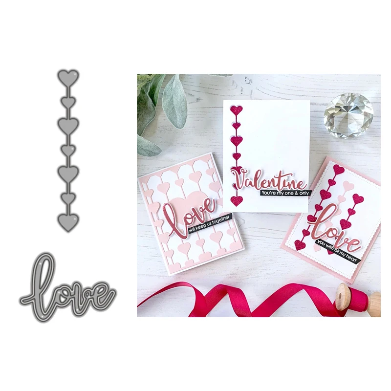 

Love Metal Cutting Dies for Scrapbooking Handmade Tools Mold Cut Stencil New 2022 DIY Card Make Mould Model Craft Decoration