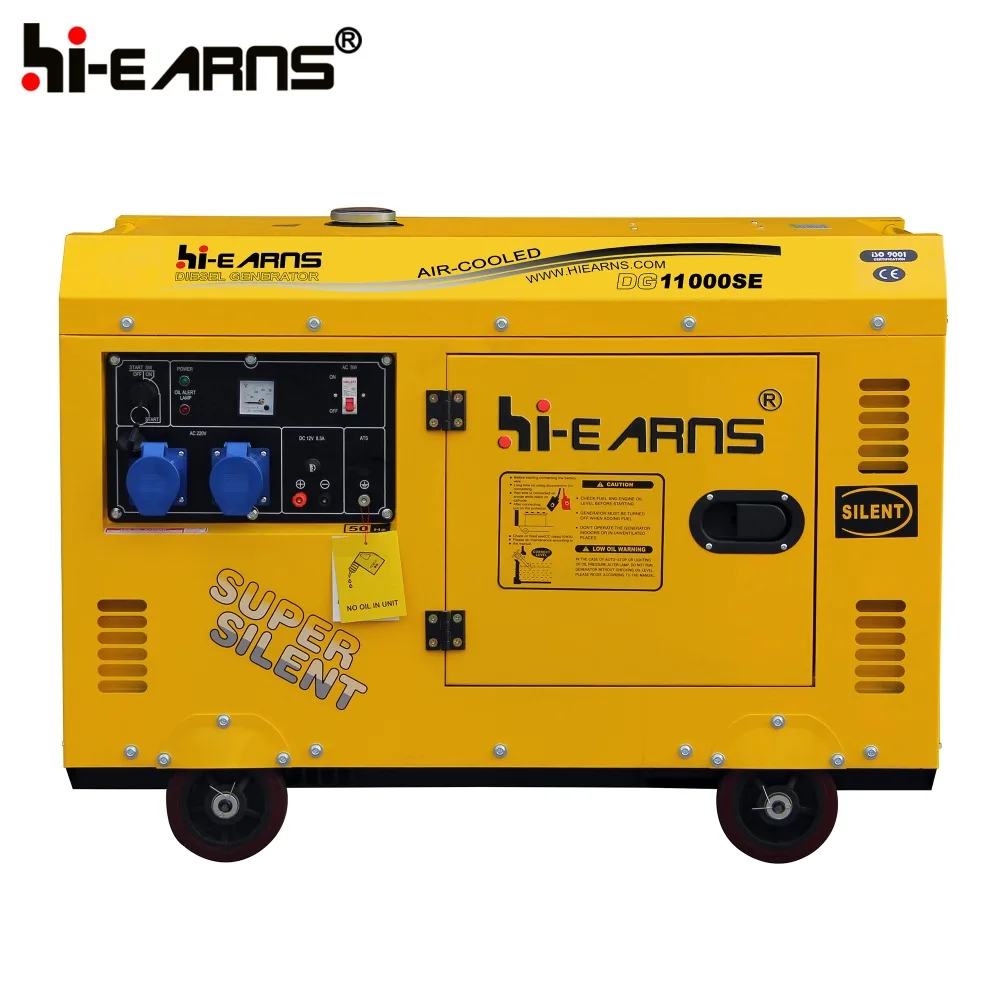 муниципаarns 8 кВт 10 кВА стабильная мощность бесшумный die-sel генератор 198 двигатель