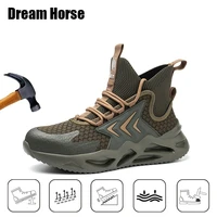 safety work shoes labor protection shoes anti smashing and anti piercing steel toe light protective shoes for men