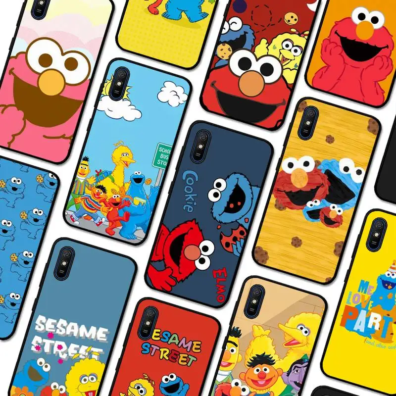 

Cute Cookies ELMO Sesame Street Phone Case For Redmi 5 6 7 8 9 10 plus pro 6 7 8 9 A GO K20 K30 K40 pro plus F3 Fundas