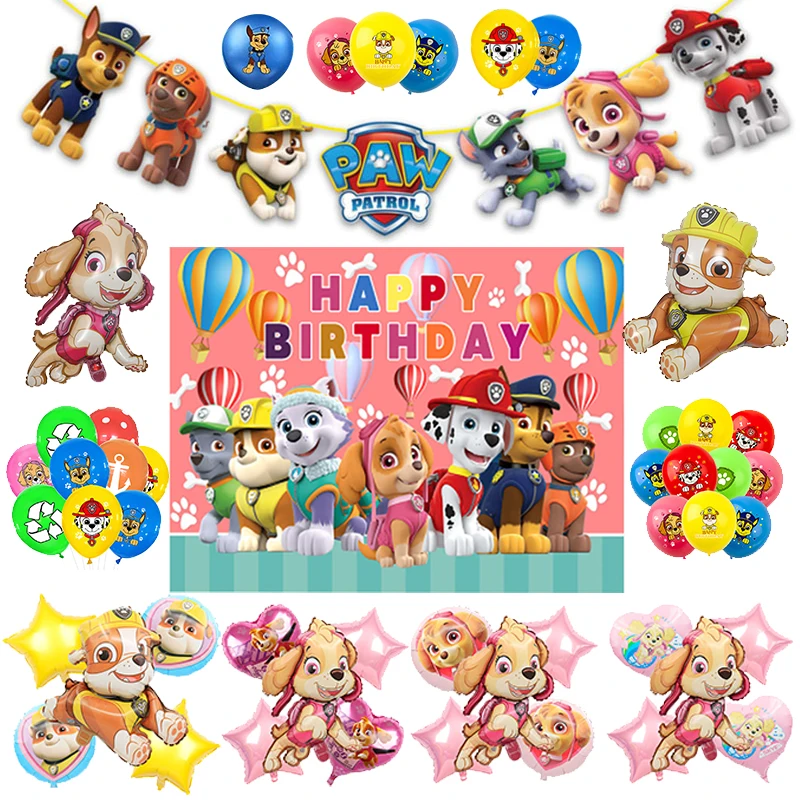 Декоративный баннер из фольги и латекса с изображением героев мультфильма