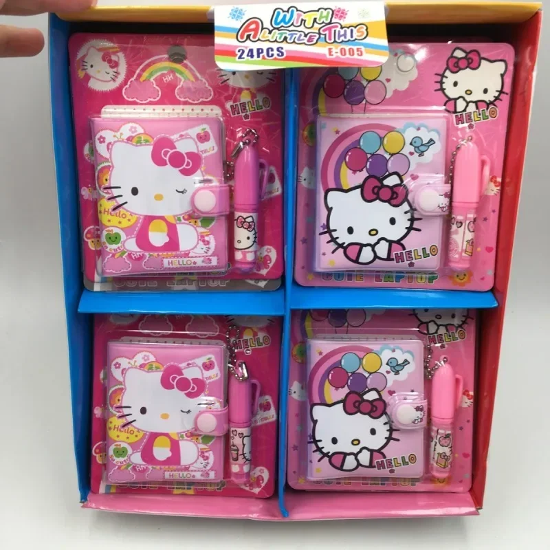 Sanrio розовый блокнот Hello Kitty с шариковой ручкой мультяшный аниме милый KT Cat
