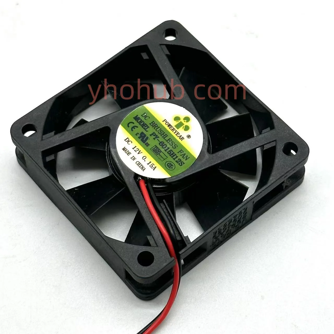 Год мощности, семейный двухпроводной охлаждающий вентилятор для сервера, постоянный ток 12 В, 0,15 А, 60x60x15 мм