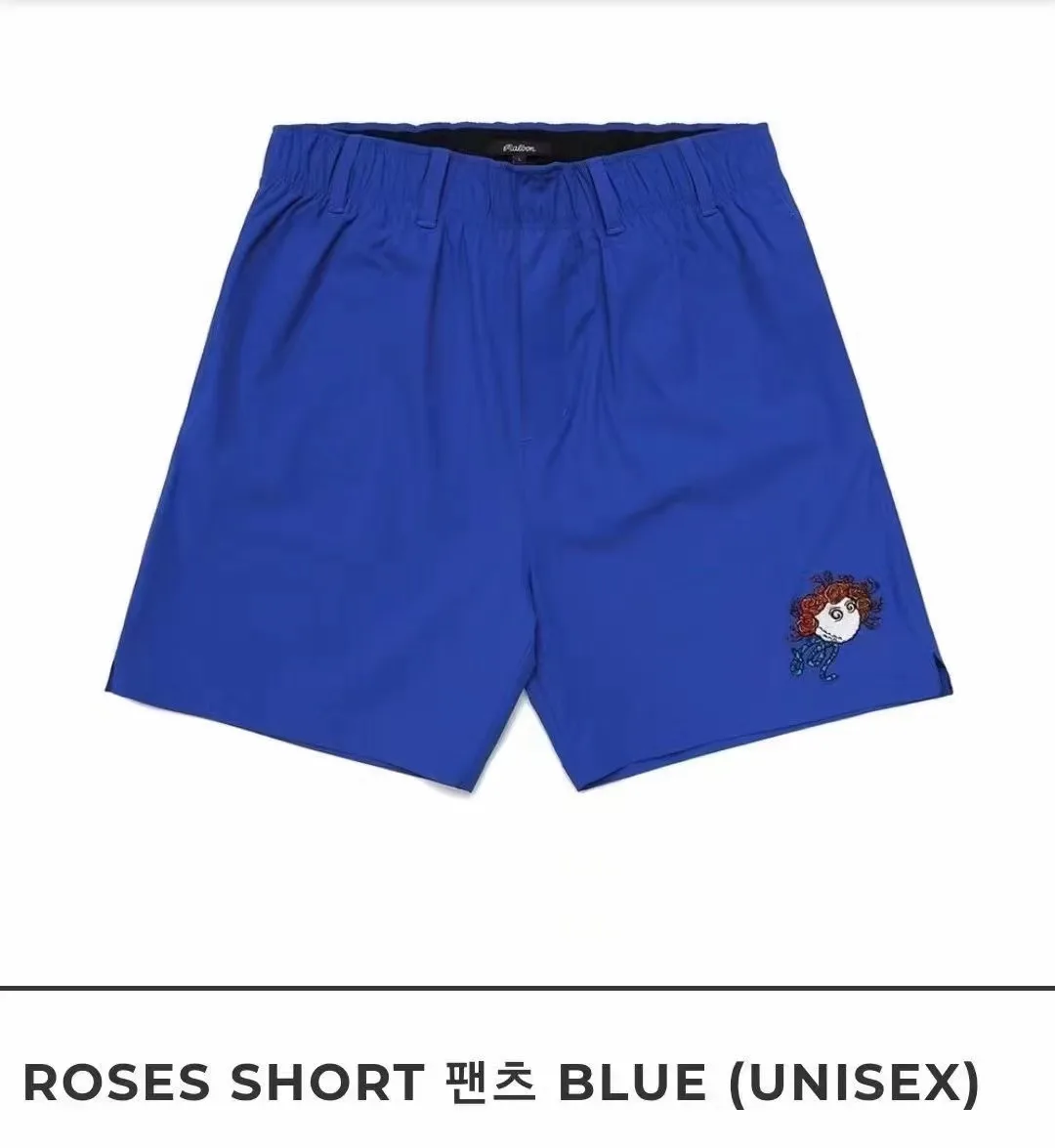 

Мужские и женские шорты для гольфа Malbon летние уличные синие и черные спортивные брюки