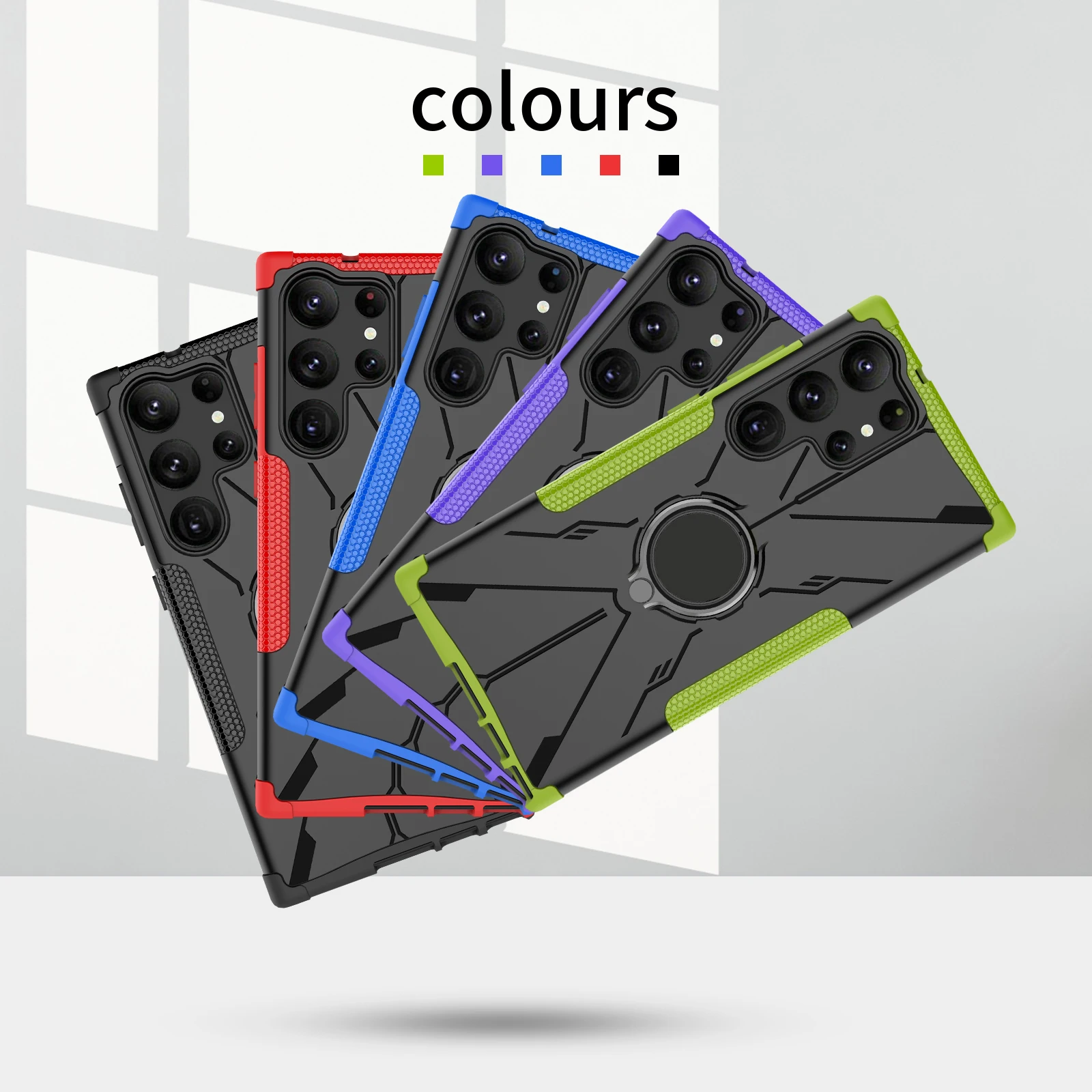 For Samsung Galaxy S23 Ultra Case Cover Samsung S23 Plus 5G Finger Ring Phone Holder Armor Bumper Back Cover Samsung S23 Ultra