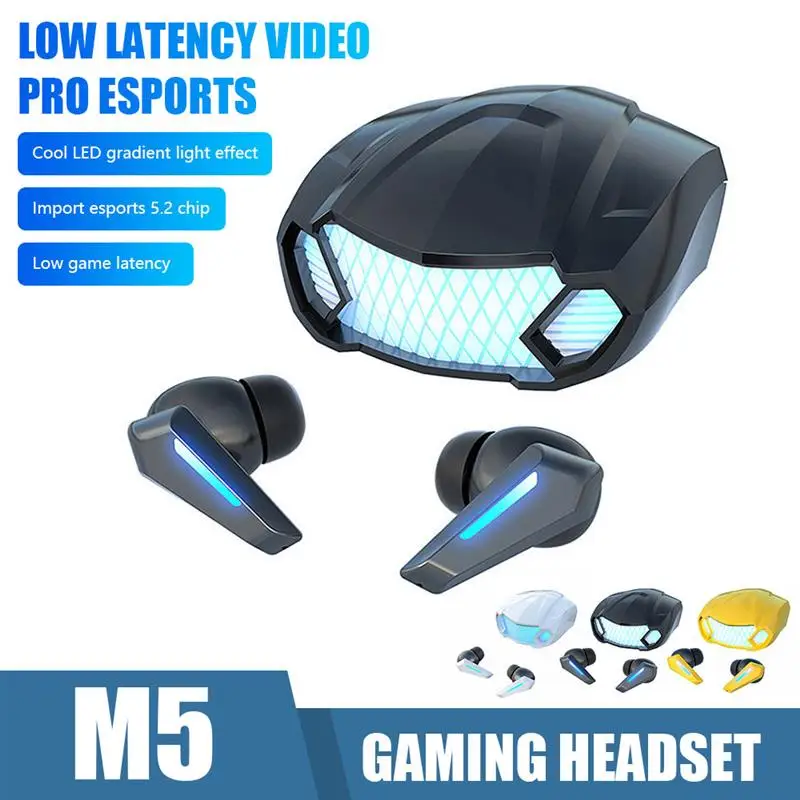 

M5 TWS Earphone Bluetooth 5.2 Wireless Headphones With Mic Charging Box HIFI Stereo Earbuds Sport Gamer Hand-free Headset 2022
