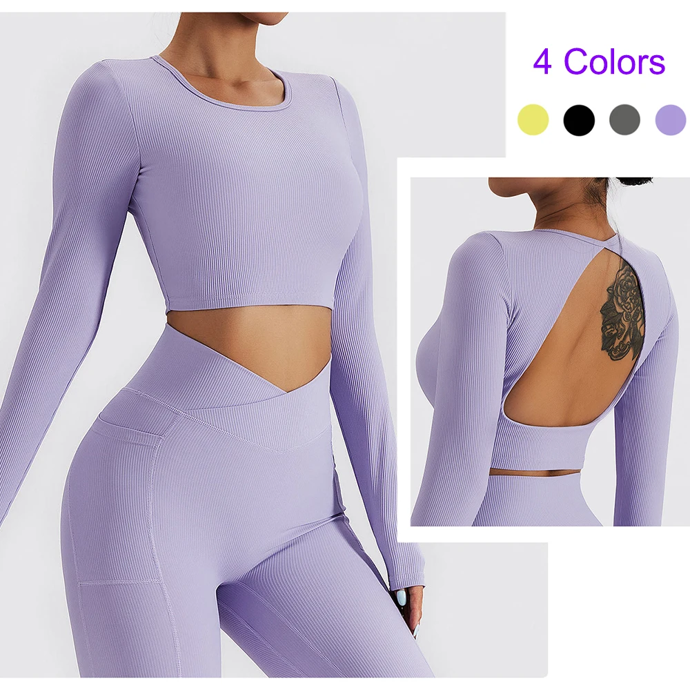 

Gym Set Women Sports Suit Tight High Waist Trousers Butt Lift Spring and Summer Fitness Running Shockproof Yoga Workout Clothes