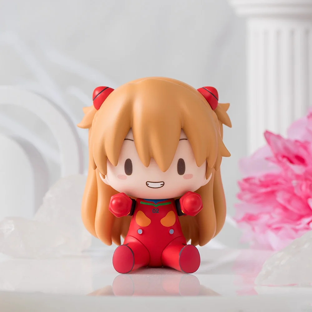 Фото Оригинальный S-FIRE Fuwa Petit Evangelion Shin Gekijouban Soryu Asuka Langrey (Plug Suit) Фигурка 8 см Q версия Коллекционная игрушка №3