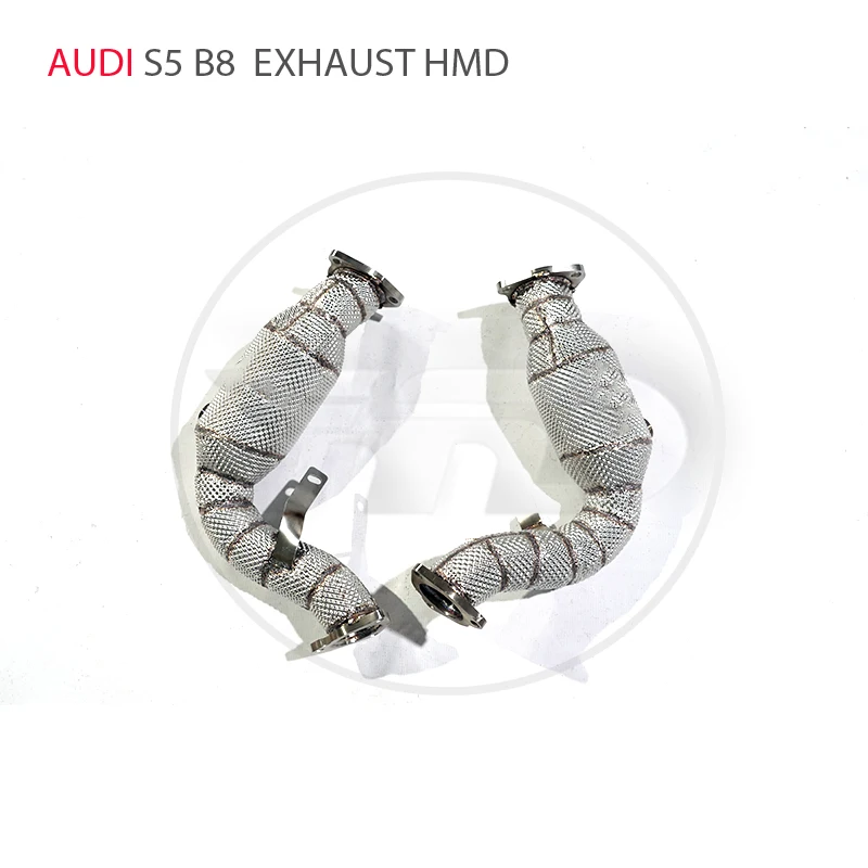 

HMD Car Accessories Exhaust System Manifold for Audi S4 S5 B8 Q5 SQ5 3.0T Catless Pipe With Catalytic Converter Header