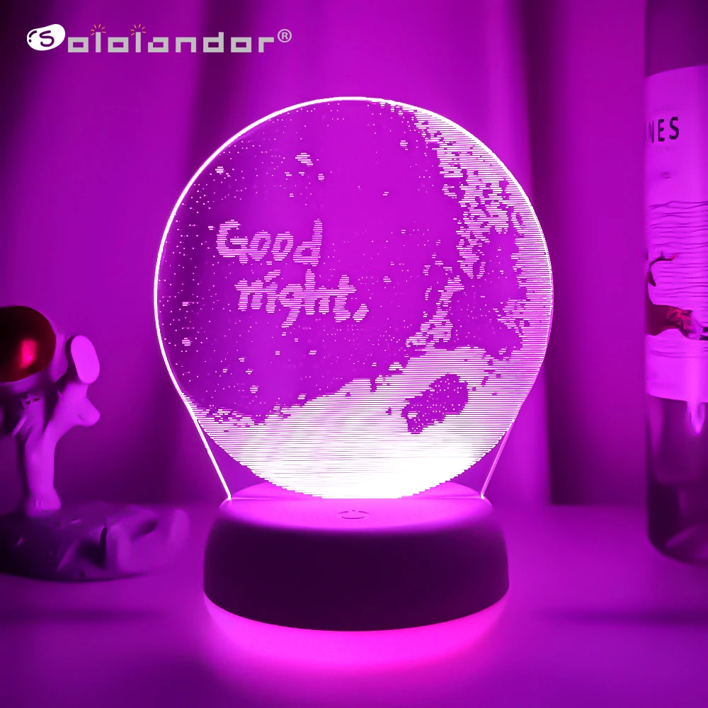 

Новый уникальный детский ночник с надписью «Good night» для украшения дома, лампа с питанием от Usb и аккумулятором, идеи для подарочных магазинов...